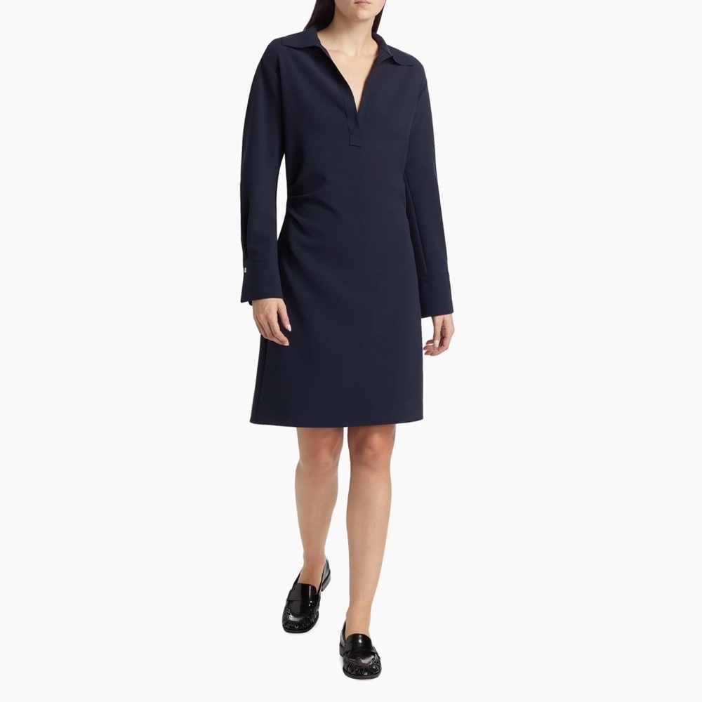 NEW Vince Rugby Knee Length Dress Coastal Navy Size 6 - Picture 3 of 7